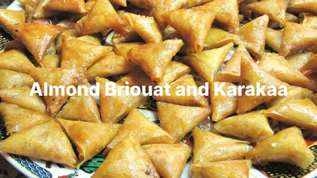 Explore the Two Best Moroccan Desserts at https://youtu.be/jov1dugwlnw. This Video is about Almond Briouat and Karakaa 